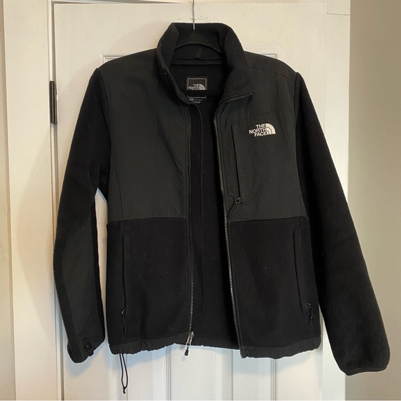 The North Face Denali Jacket Womens Black medium Fleece Full Zip Logo - Picture 3 of 5